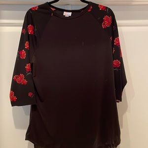 Black and Red Lularoe Randy Top